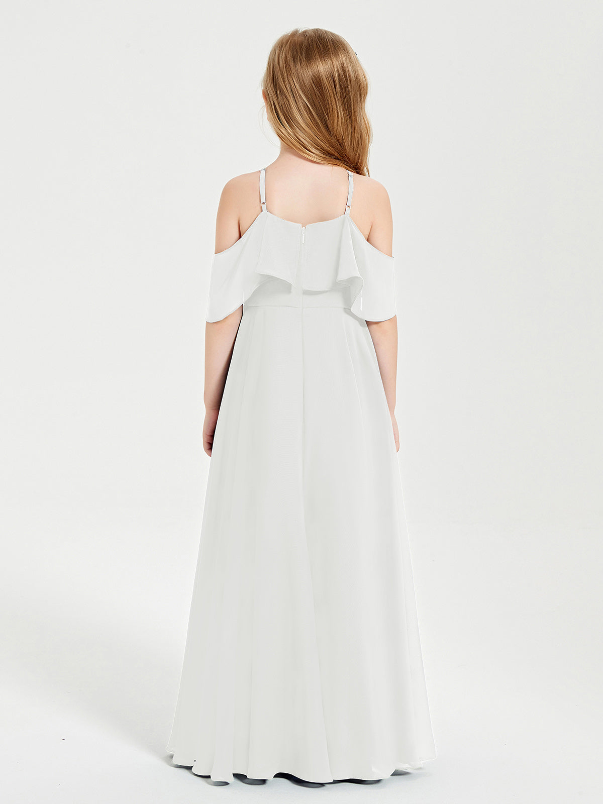Off-the-Shoulder Long Dresses for Junior Bridesmaids Ivory